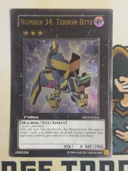 GENF-EN041 Number 34: Terror-Byte Ultimate Rare 1st Edition YuGiOh! NM EURO - Image 3