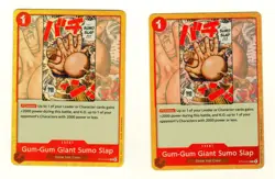 Set Of 2 Gum-Gum Giant Sumo Slap ST10-015 The Three Captains One Piece Foil LP - Image 1