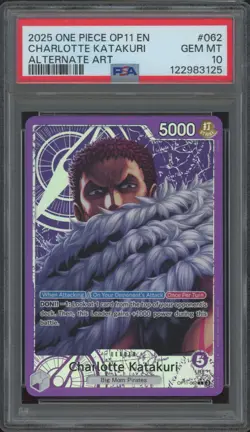 2025 One Piece Alternate Art #062 Charlotte Katakuri Gem Mint PSA 10 - Image 1
