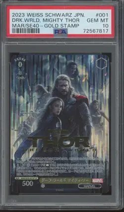 2023 Weiss Schwarz Japanese Marvel Thor Dark World Gem Mint PSA 10 - Image 1