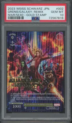 2023 Weiss Schwarz Japanese Marvel Guardians Of The Galaxy Remix Gem Mint PSA 10 - Image 1