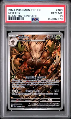 Shiftry 163/162 Pokemon Card Temporal Forces Illustration Rare PSA 10 Gem Mint - Image 1
