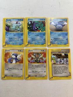Pokemon Nintendo 2002 Card Lot Totodile Shellder Poliwhirl Dratini Tauros - Image 2