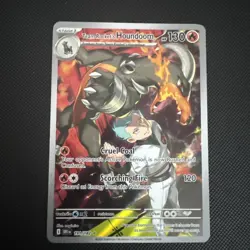 Pokemon TCG Team Rockets Houndoom Illustration Rare Card 191/182 Destined Rivals - Image 1