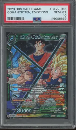 2023 Dragon Ball Card Game Gohan Goten Emotions Delivered Gem Mint PSA 10 - Image 1