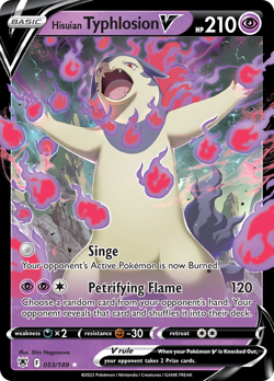Hisuian Typhlosion V 53/189 Rare Holo V | Astral Radiance | Pokemon Card - Image 1