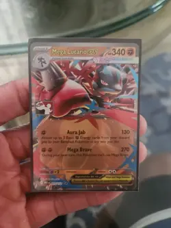Mega Lucario ex 077/132 Prize Pack Series 8 Play Pokemon Stamped Promo Card - Image 1