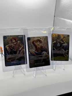 One Piece Card Game tin promo x3 Luffy P-075 Ace P-074 Sabo p-073 - Image 1