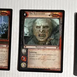 Decipher Lord of the Rings TCG Orc & Gothmog Minion 2004 12 Rare Card Lot - Image 3