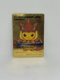 Pikachu Mega Charizard Y Gold Foil Card - Image 1