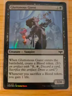 MTG Gluttonous Guest (FOIL) 114 Innistrad: Crimson Vow M/NM Free UK P&P - Image 1
