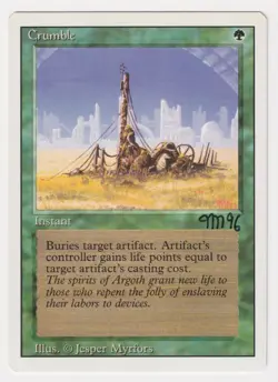 Signed Crumble MP Revised Edition Artist Jesper Myrfors Dated 96 MTG Vintage! - Image 1