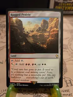 MTG Rugged Prairie Commander: Final Fantasy Regular Rare NM - Image 1
