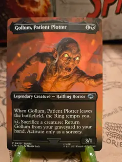MTG Gollum, Patient Plotter Borderless BNDL Promotional Lord of the Rings NM - Image 1