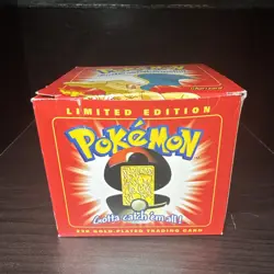 23K Gold Plated Charizard Trading Card 1999 Burger King Pokemon Ball New Sealed - Image 2