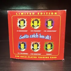 23K Gold Plated Charizard Trading Card 1999 Burger King Pokemon Ball New Sealed - Image 4
