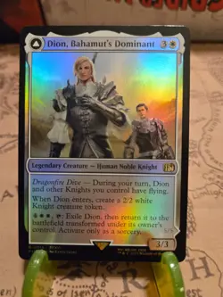MTG Dion, Bahamut's Dominant Final Fantasy Foil Rare NM - Image 1