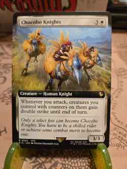 MTG Chocobo Knights Commander: Final Fantasy Regular Extended Art Rare NM - Image 1