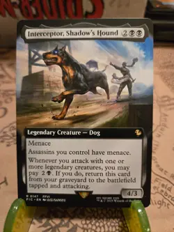 MTG Interceptor, Shadow's Hound Commander: Final Fantasy Extended Art Rare NM - Image 1