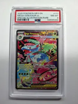 2025 Pokemon Mega Evolution Venusaur ex SIR PSA 8 Mint #177/132 - Image 1