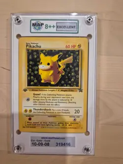 Pokemon Card Pikachu WOTC Wizards Black Star Promo #1 First Edition Error - Image 1