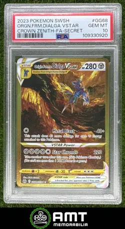 Origin Forme Dialga VSTAR PSA 10 2023 Pokemon Sword Shield Crown Zenith Secret - Image 1