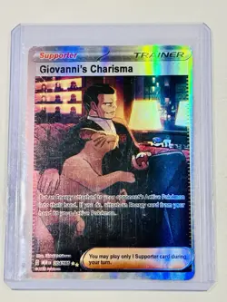 Pokemon TCG 151 Full Art Trainer Giovanni's Charisma 204/165 - Image 1
