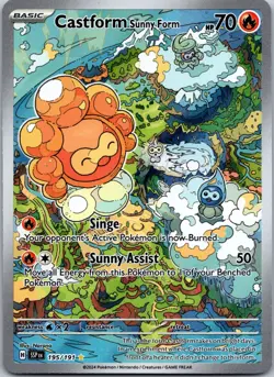 Pokemon Surging Sparks Castform Sunny Form 195/191 Illustration Rare - Image 1
