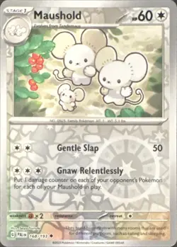 Maushold 168/193 Uncommon Paldea Evolved Pokemon Reverse Holo Near Mint - Image 1