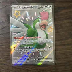 Squawkabilly ex 223/091 Sv: Paldean Fates Full Art Shiny Holo Pokemon - Image 1