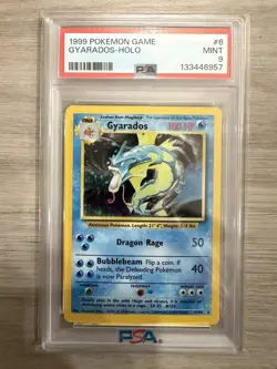 1999 Pokemon Gyarados PSA 9 Mint Holo #6 Base Set - Image 1
