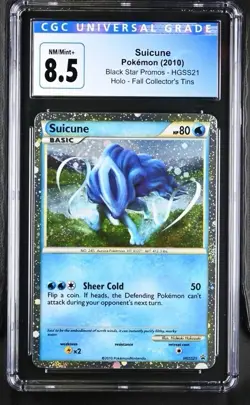 CGC 8.5 Suicune Pokemon TCG HGSS Promo Holo HGSS21 Black Star Promo - Image 2