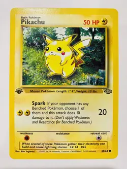 Pikachu 60/64 First Edition Jungle Pokemon Card Mint Possible PSA - Image 1