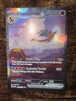 Pokemon Charizard ex 199/165 Special Illustration Rare Holo Scarlet & Violet 151 - Image 1