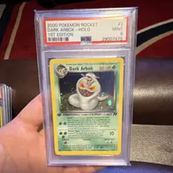 Pokemon TCG Dark Arbok 1st Edition Holo Team Rocket 2/82 PSA 9 2000 - Image 1