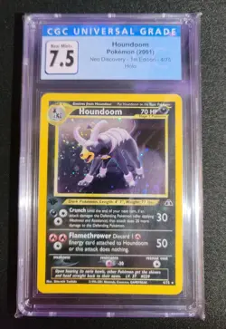 Pokemon Houndoom Neo Discovery 4/75 1st Edition Holo Rare CGC 7.5 NM/Mint - Image 1