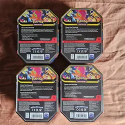 Pokemon TCG Mega Charizard Ex X & Y Tins x4 🔥FACTORY PRISTINE 🚀 FREE SHIPPING - Image 2
