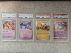 Pokemon PSA 9 Lot of 4 Pikachu Gengar Drifblim & Mismagius in Sequential Order - Image 1