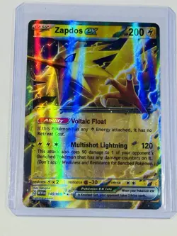 Zapdos ex 151 Ultra Rare Pokemon TCG 145/165 Scarlet & Violet - Image 1