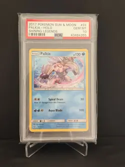 2017 POKEMON SUN & MOON SHINING LEGENDS #24 PALKIA-HOLO PSA 10 - Image 1