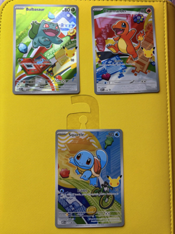 First Partner Collection Pokemon Gen 1 Starters Bulbasaur Charmander Squirtle - Image 1