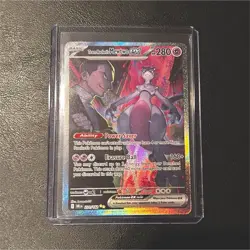 2025 Pokemon Team Rocket's Mewtwo ex 231/182 Destined Rivals SIR Holo - Image 1