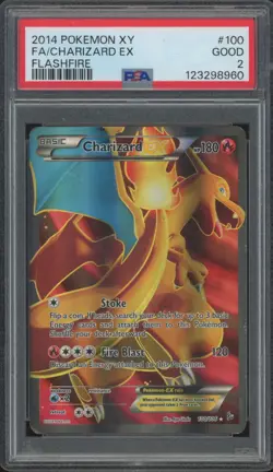 2014 Pokemon XY Flashfire Full Art #100 Charizard EX PSA 2 - Image 1