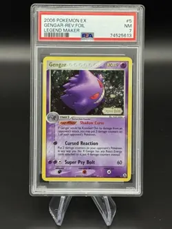Gengar 5/92 Stamped Reverse Holo Pokemon EX Legend Maker PSA 7 LOW POP - Image 1