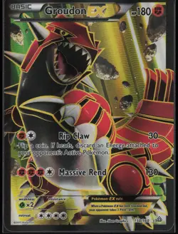 Groudon EX 150/160 Rare Ultra Primal Clash Pokemon Lightly Played - Image 1