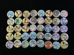 2026 Pokemon TCG S-Chinese Gem Pack Badge Pin Espeon Meowth Eevee Lot*40 AD12 - Image 1