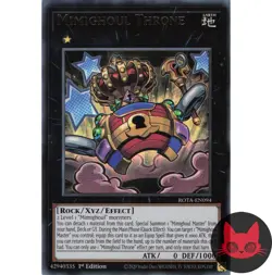 Yugioh Mimighoul Throne ROTA-EN094 Ultra Rare 1st Edition NM - Image 1