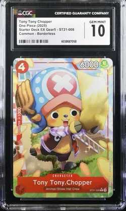 Tony Tony Chopper ST21-008 CGC 10 Starter Deck EX Gear 5 One Piece Card - Image 1