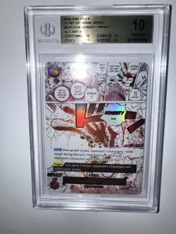 Pristine BGS 10*One Piece Honesty Impact Alt Art OP11-018 Fist of Divine Speed - Image 1