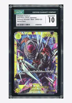 One Piece CGC 10 GEM MINT Charlotte Katakuri SEC 2024 OP03-123 PRB01 Japanese - Image 1